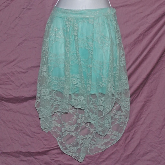 Rue21 Dresses & Skirts - Mint Lace High-Low Skirt Rue 21-size small
